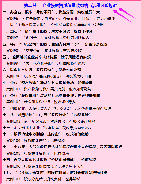 财务经理用这100个税务筹划案例+涉税风险防范技巧，节税35w，牛