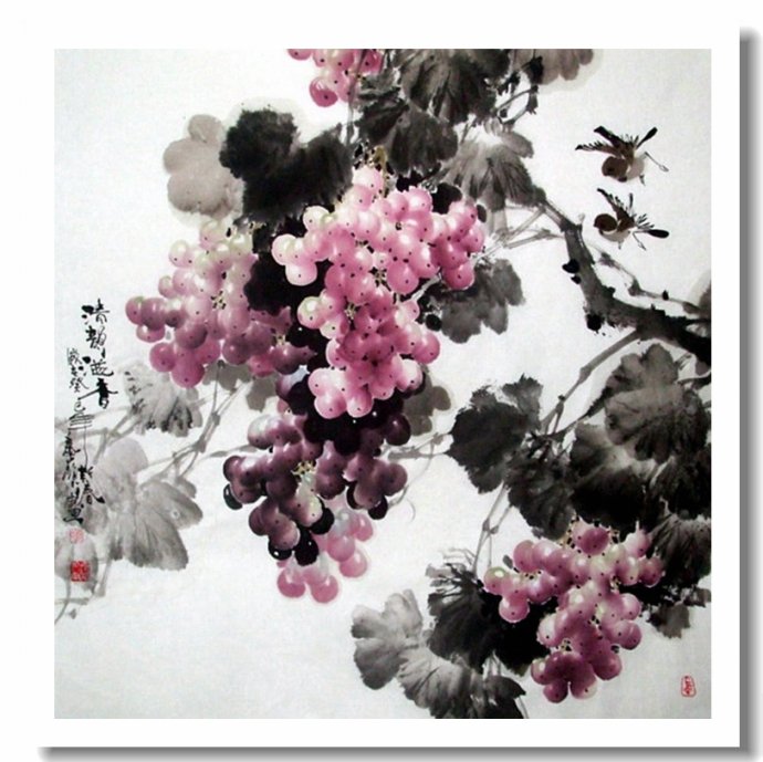 溢香流韵--赵太岭画葡萄