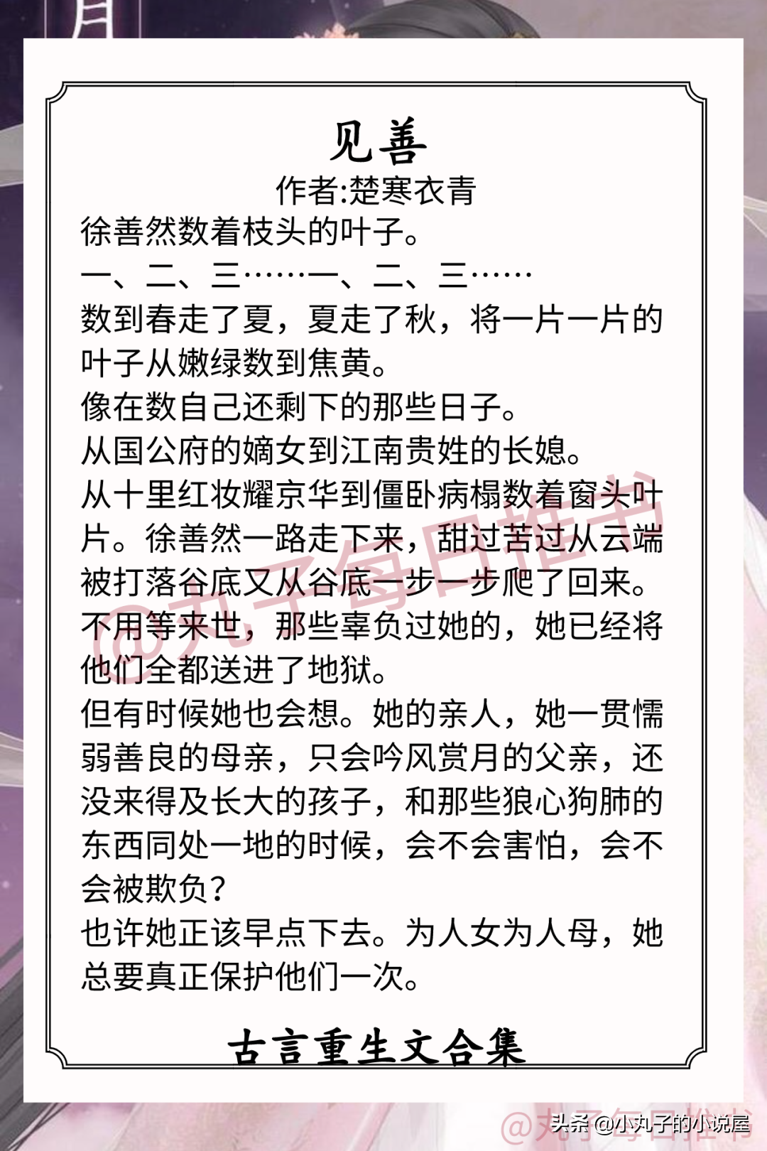 古言小说(强推！古言重生文，《见善》《凤栖青雀台》《倾城小佳人》超精彩)