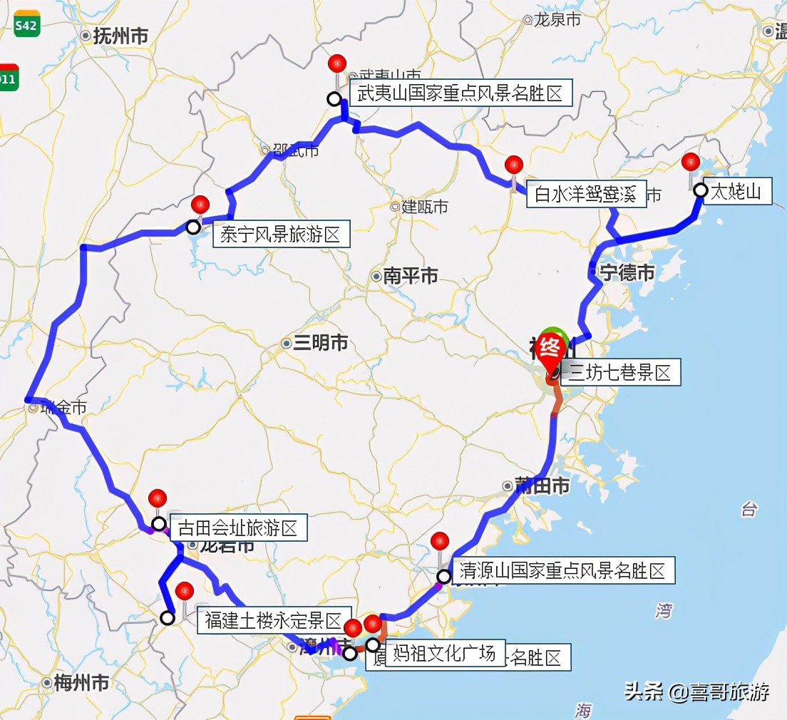 福建现有10个5A级旅游景区，是哪10个？自驾游玩如何规划行程？