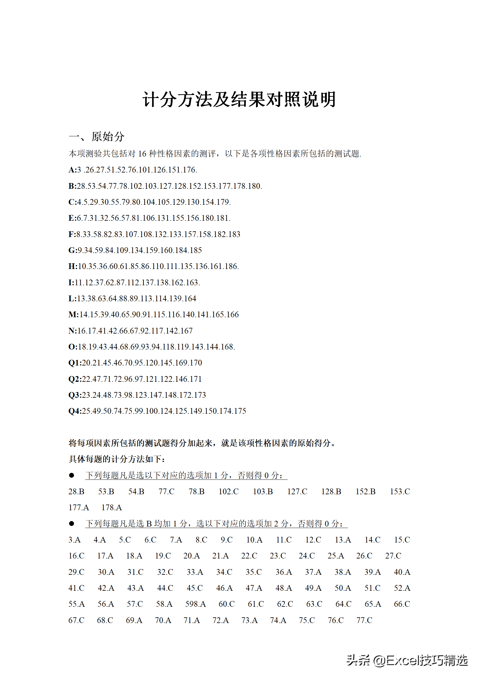 卡特尔十六种人格因素测评，让你更了解自己，经典的人才测评工具