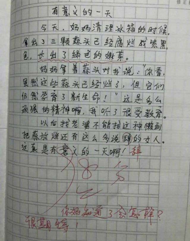 小学生作文《天命不可违》走红，一句逆天而行，逗得老师捧腹大笑