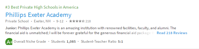 院校排名 | 2019年美国最佳私立中学排名发布