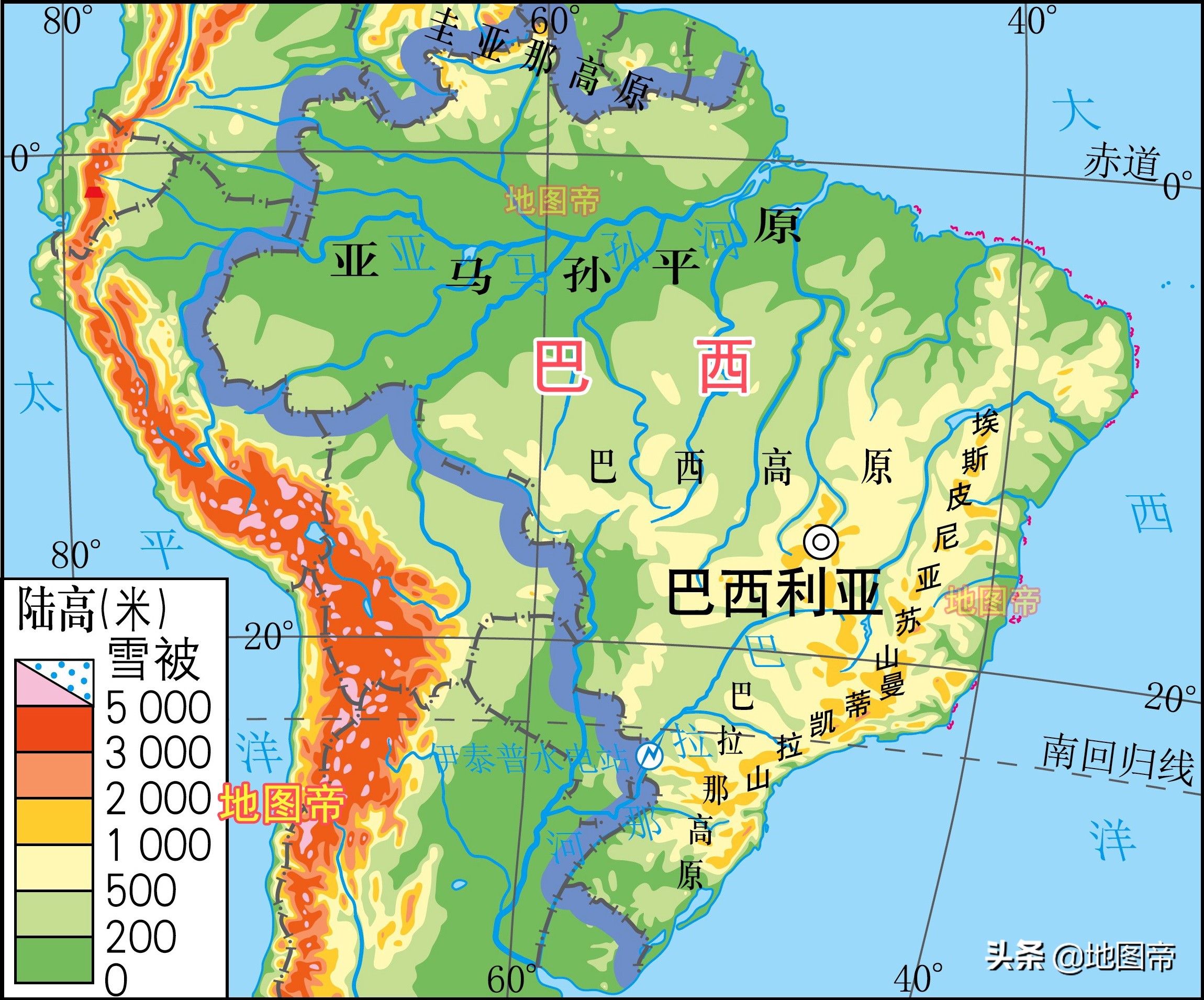 加勒比海在世界地图的位置（世界七大洲地形图）