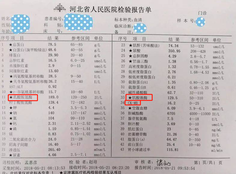 肌酸激酶、乳酸脱氢酶是心功能的指标；升高时心脏损害多大？