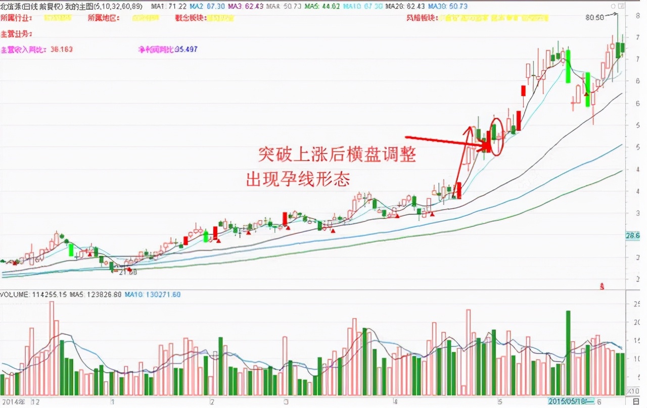 孕线经典k线组合图解孕线的形态分析