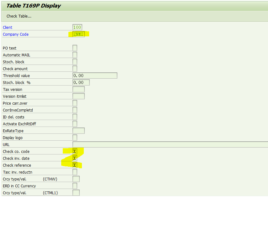 SAP MM 對PO執行收貨，報錯 - Table T169P entry ZNMI does not exist 