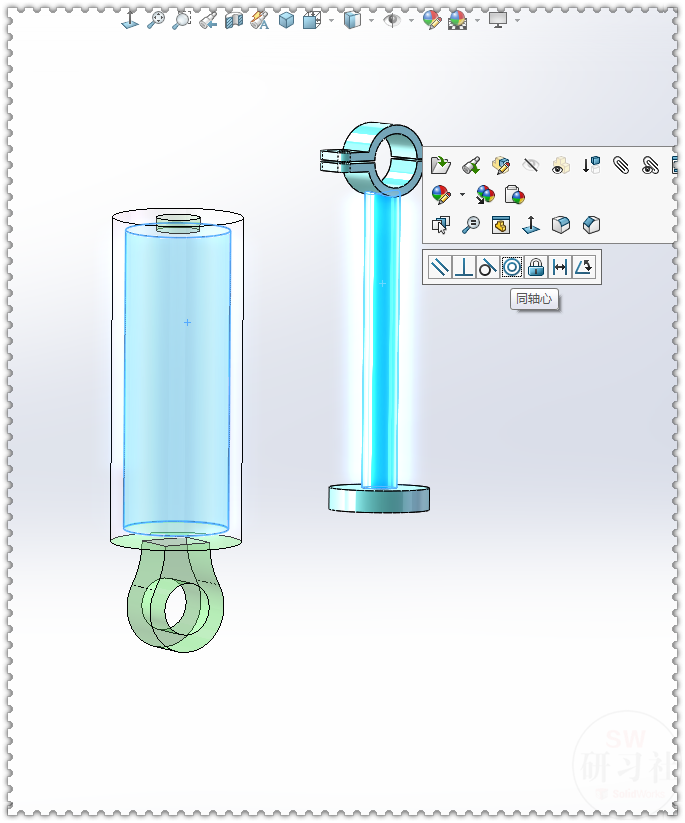 用SolidWorks制作一个简单的：活塞式平行四边形升降机构