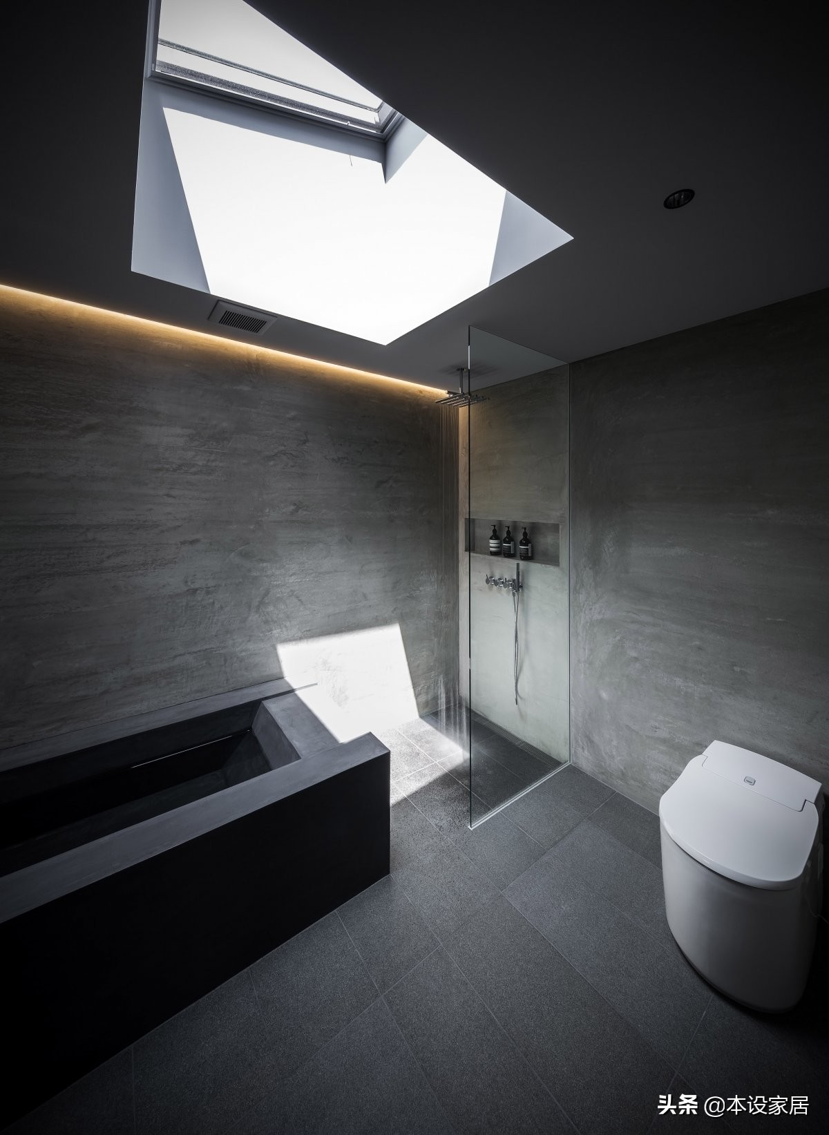 日本建筑师晒日式清水墙混泥土豪华别墅外观效果图及室内装修设计图片