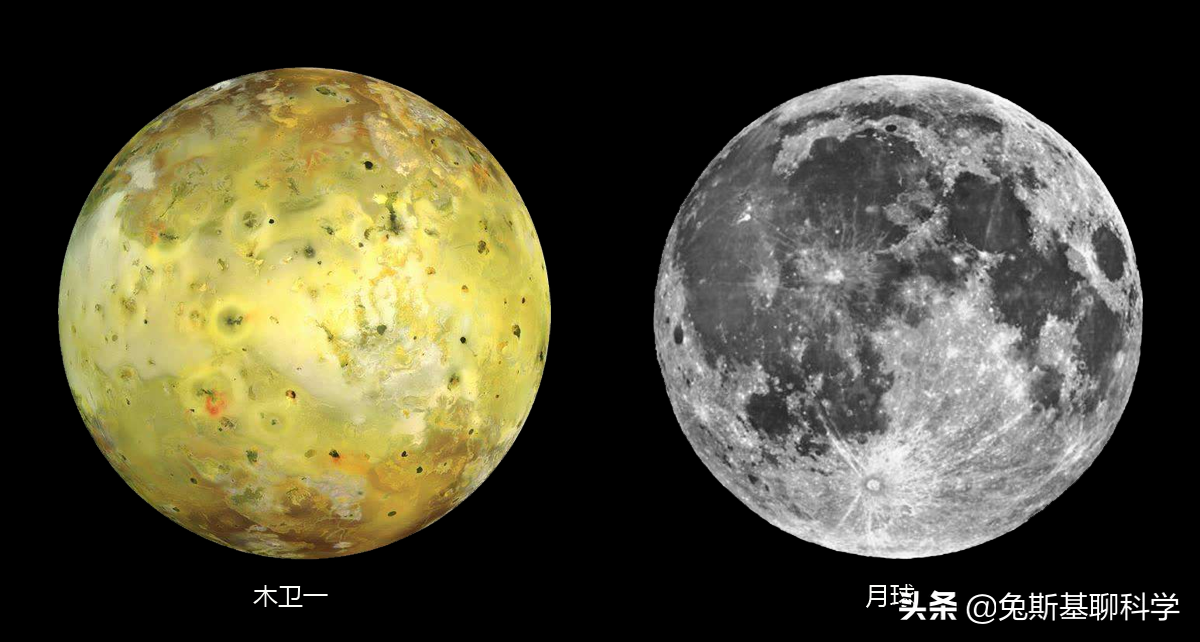 木卫一的直径比月球还大了166公里,如果把木卫一和月球放到一块的话