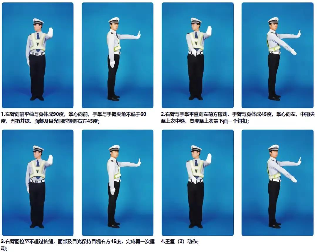 最全的交通指揮手勢