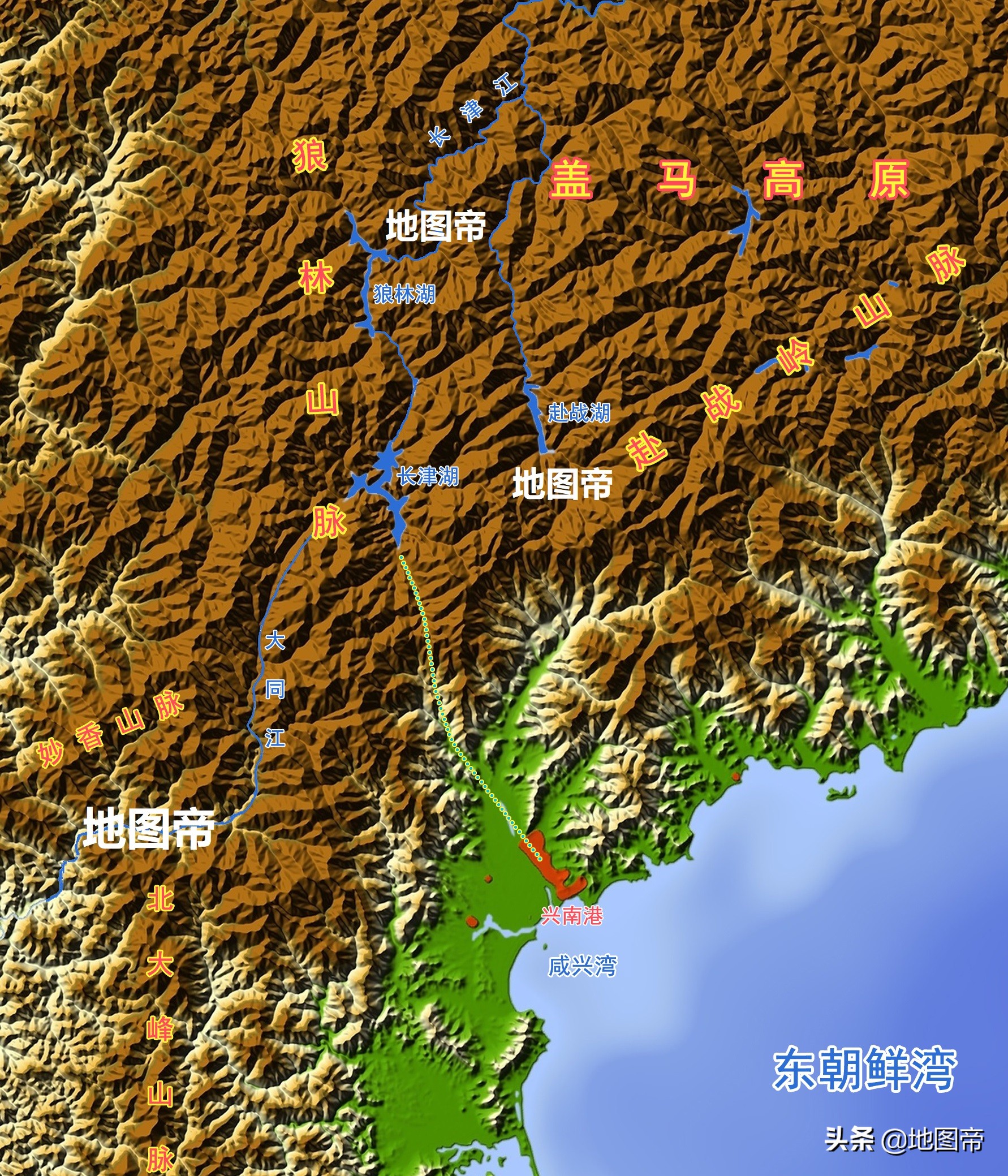 长津湖在哪（长津江发源于狼林山脉黄草岭）