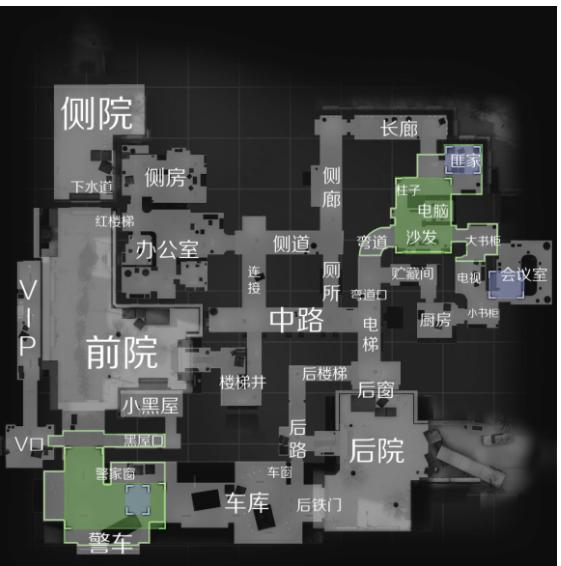 csgo:人质解救地图分析,ct怎么在办公室中进攻对手