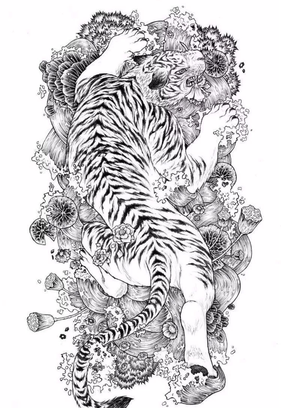 传统纹身图案寓意第十三集:虎(二)