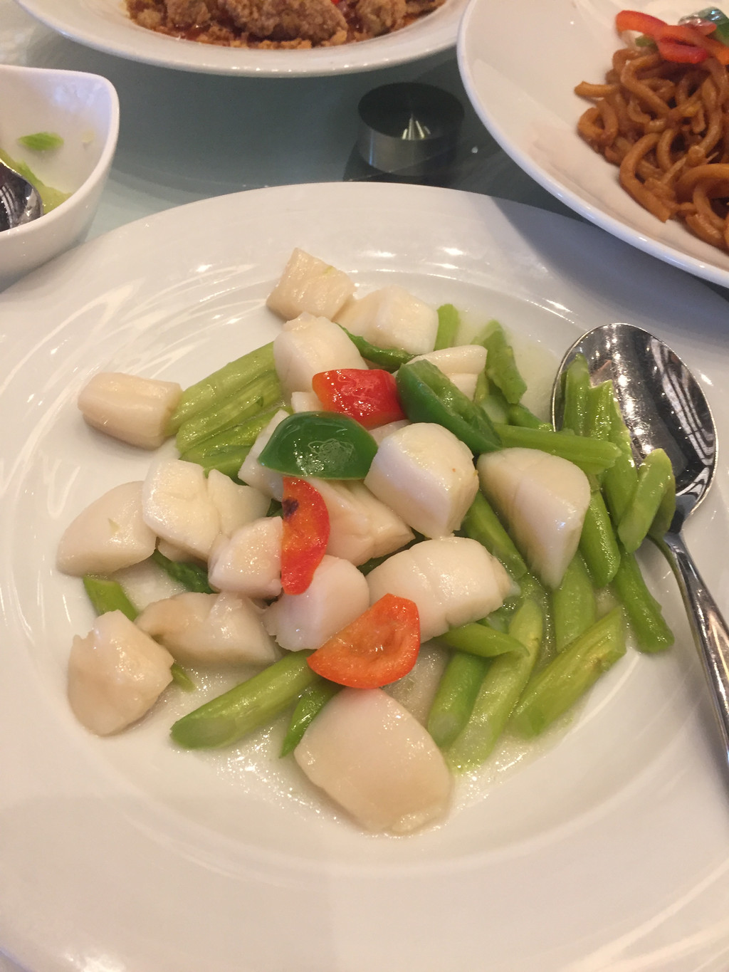 清新鲜香的芦笋炒扇贝芦笋炒扇贝肉