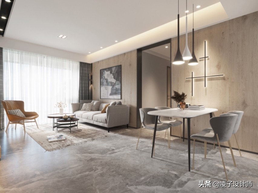 小户型暖调现代简约装修，温馨时尚一步到位