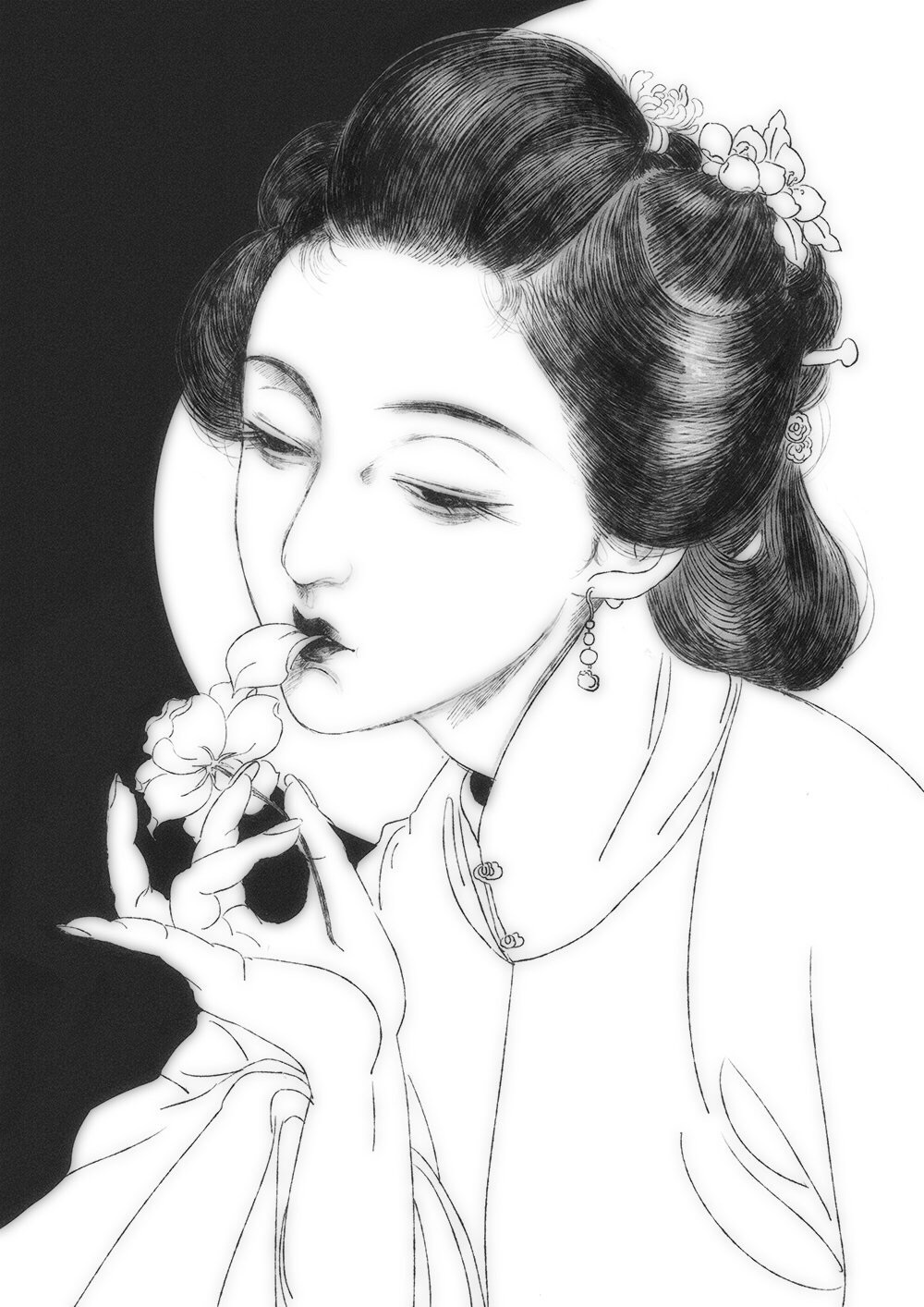 古风线稿(漫画人物古风线稿)-我的快乐小窝