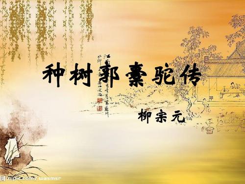 文言文‖《种树郭橐驼传》原文及译