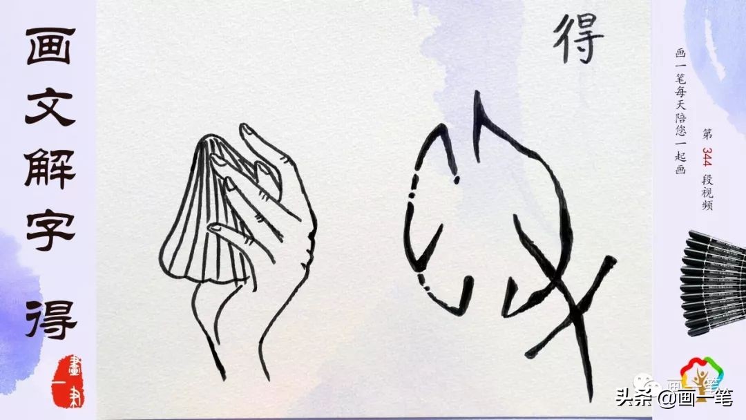 蜡笔画：画文解字，火