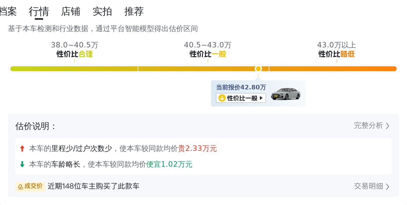 奥迪A8L：5万公里一手车，商务座驾新选择