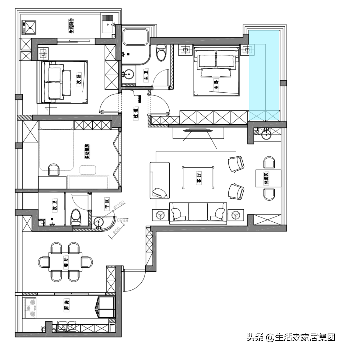 他什么风格都喜欢，干脆混搭，把家装修成最显个性的样子