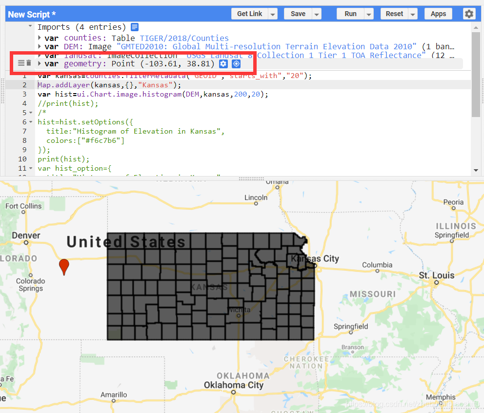 Google Earth Engine谷歌地球引擎直方图、时间序列折线图的绘制