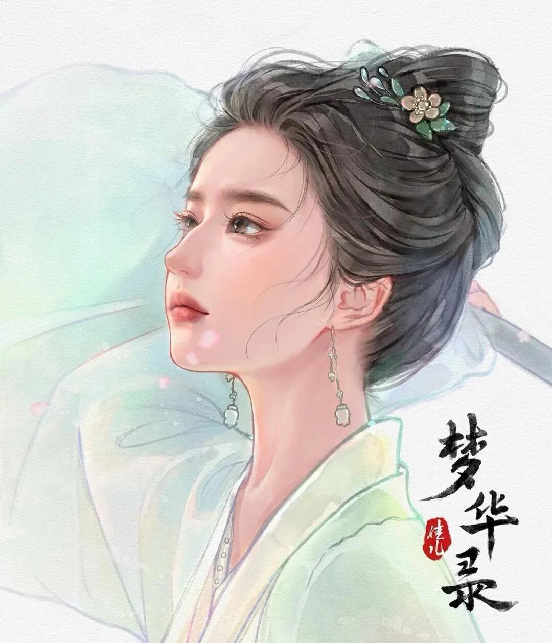近期火热的古装电视剧女主手绘图