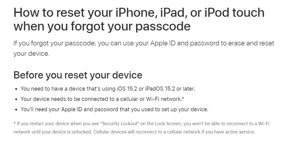 蘋果 iOS 15.2 改進：忘記 iPhone 鎖屏密碼后，無需電腦即可重置
