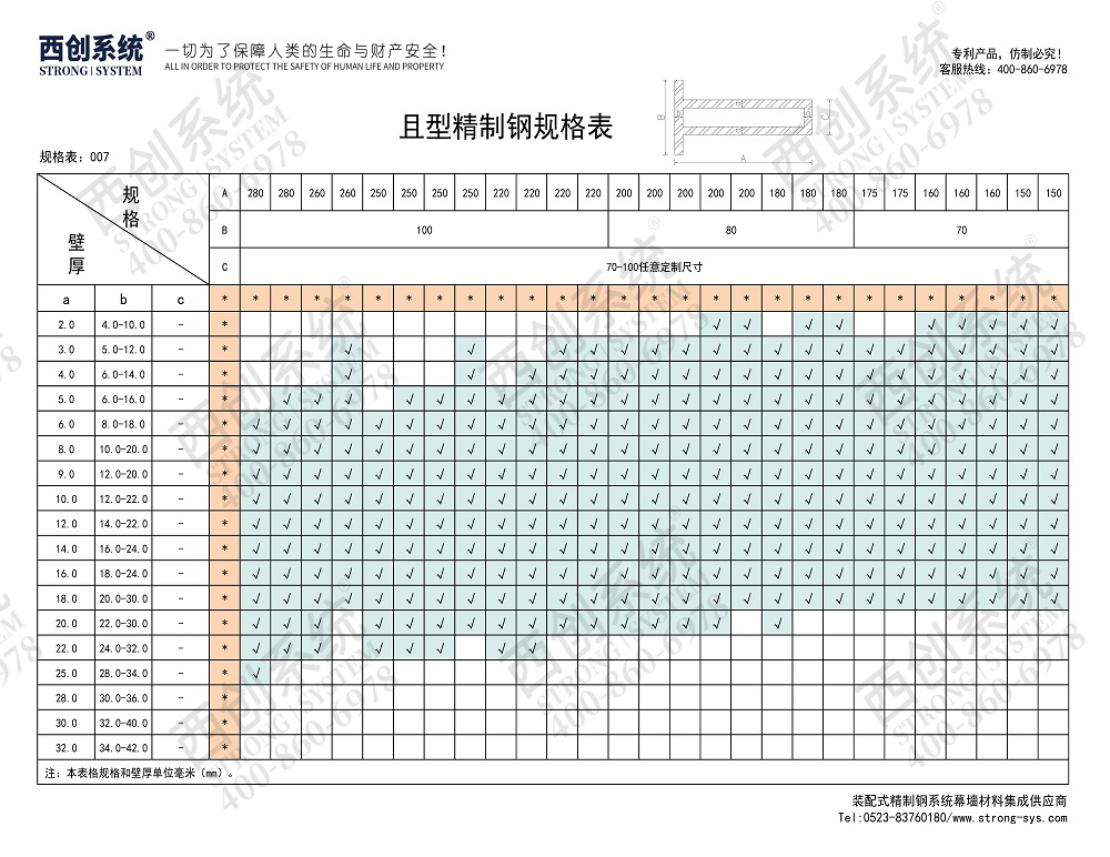 西创系统矩形精制钢无横梁（隐藏横梁）幕墙系统节点设计(图15)