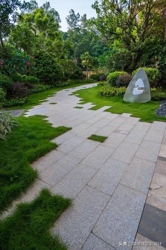 庭院景觀設計：庭院鋪裝步道的節奏