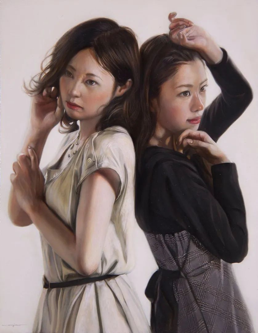 大野真本笔下的少女，含情脉脉，与你温情对视