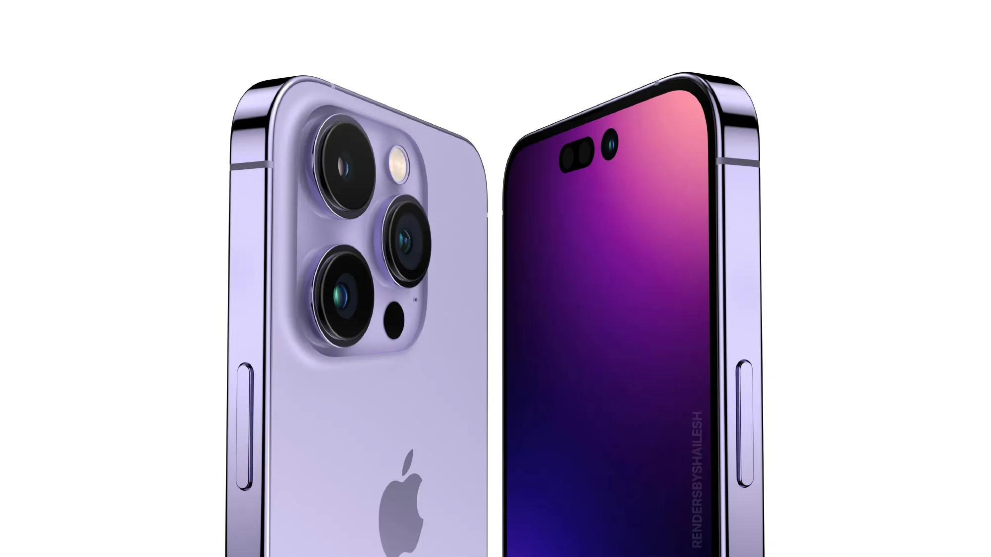 暗紫色iPhone14 Pro概念渲染图和iPhone14Max渲染图最新曝光
