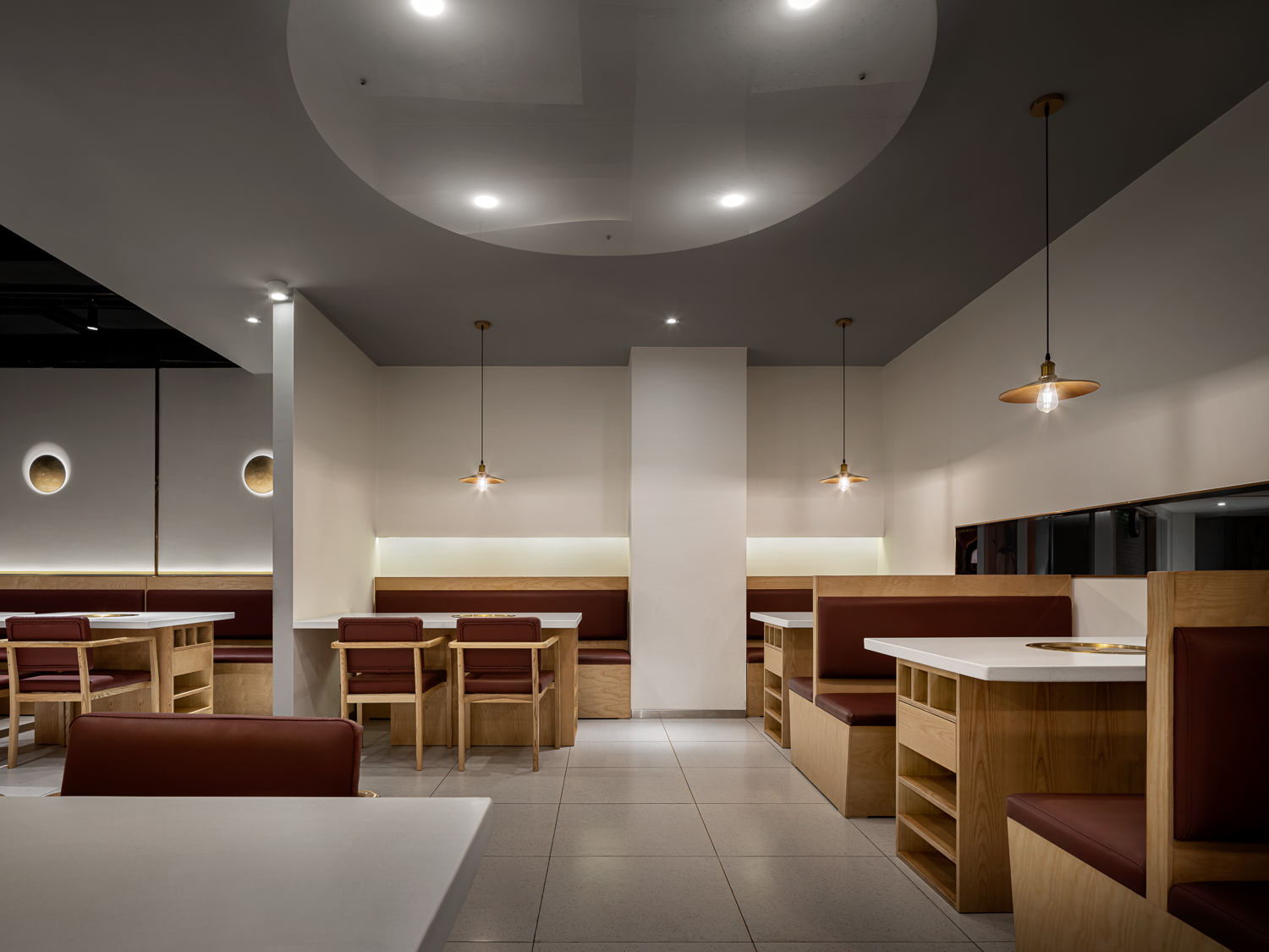 石板烤肉餐厅设计,540㎡简约风烤肉空间,韩时烤肉