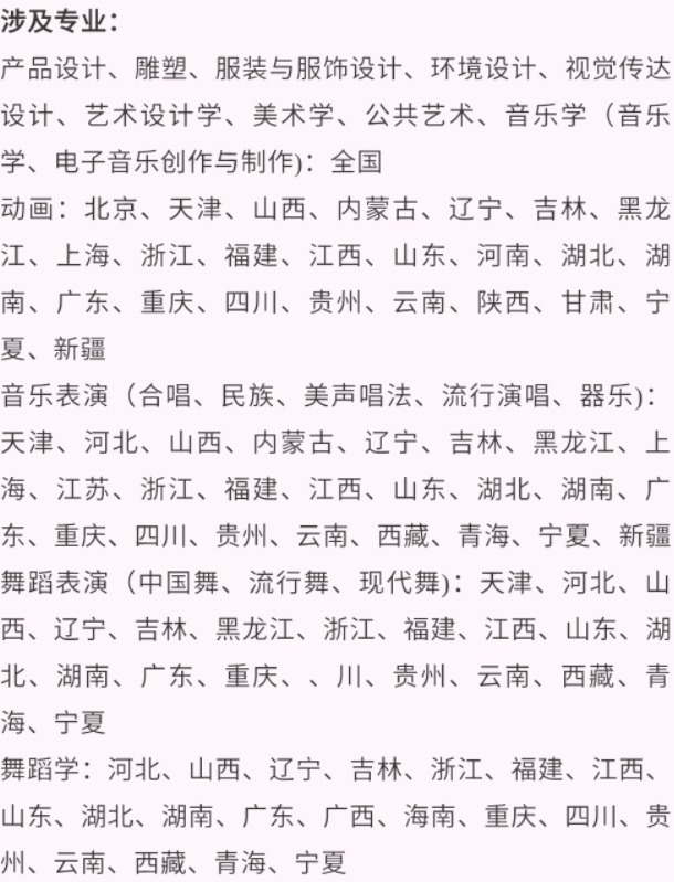 艺考生看过来收藏好！186所大学采取统考成绩招生艺术类专业