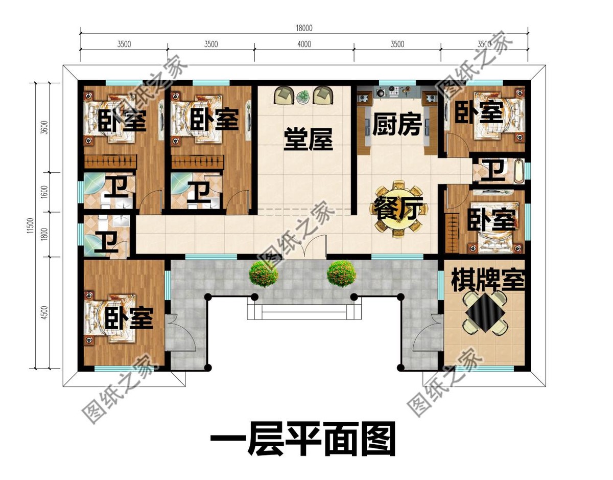 别墅小庭院设计效果图，这才是最适合国人的生活方式