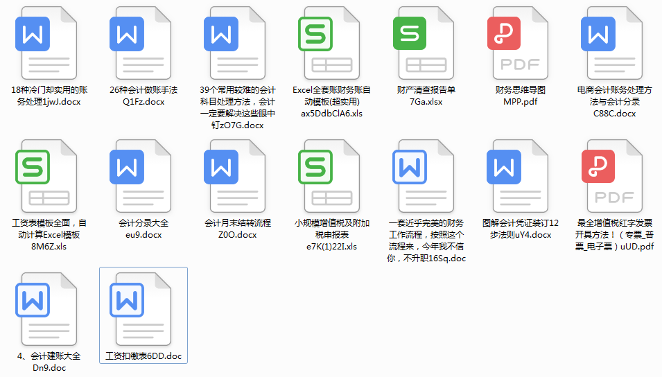 会计资料有哪些（财务必备）