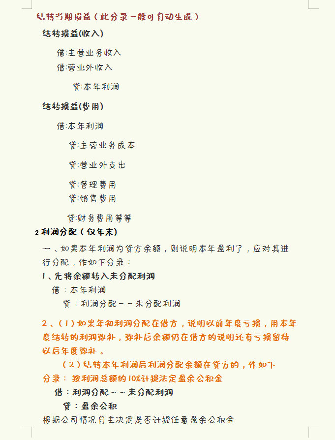 李会计汇总的月末结转流程，内容完整清晰，建议收藏