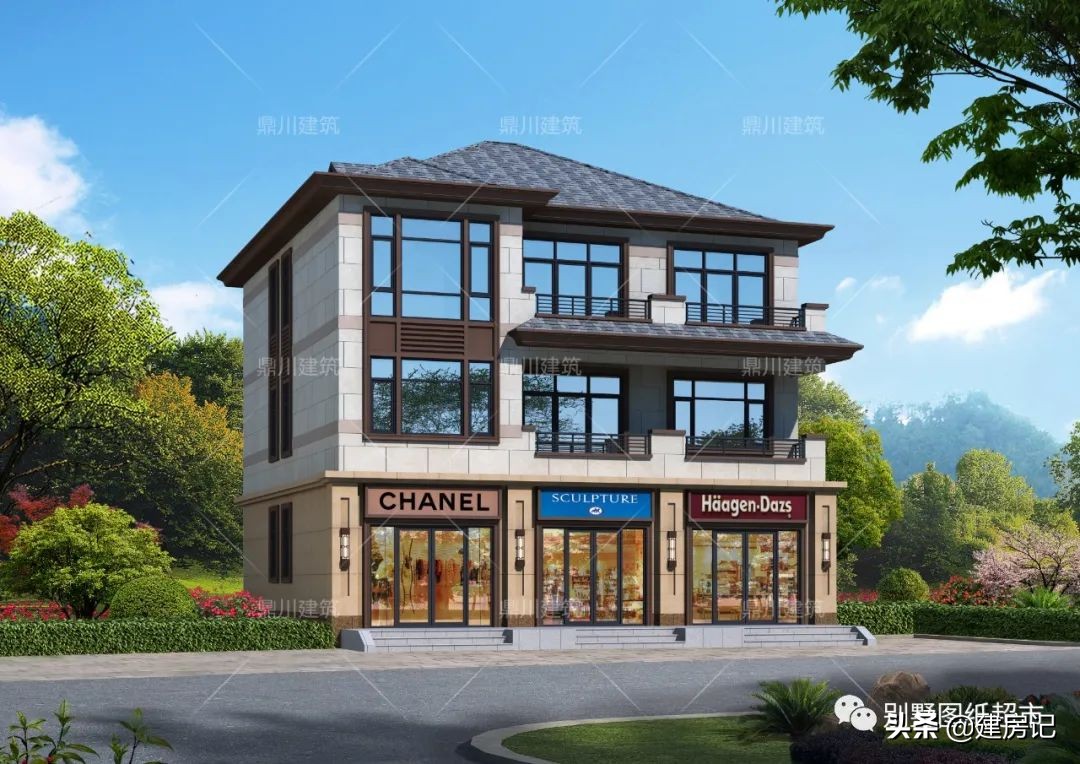 宅基地临街千万别浪费，江苏7套带商铺别墅，商住两用赚钱又安居