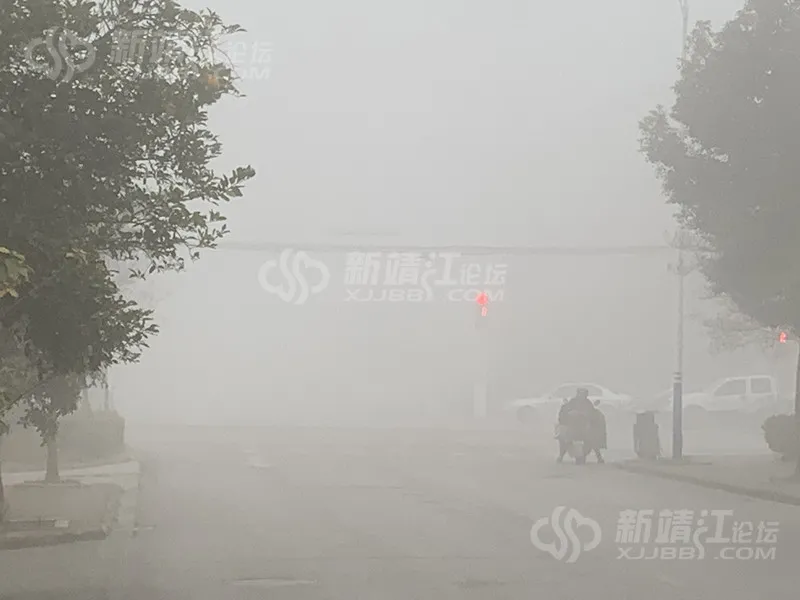 预警！靖江今早大雾突袭，高速封闭，汽渡停航！接下来气温暴跌
