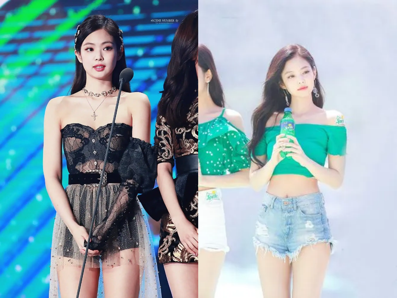 红毯造型，谷爱凌防水台不离脚，粉墨成员Rose硬凹直角肩姿态别扭