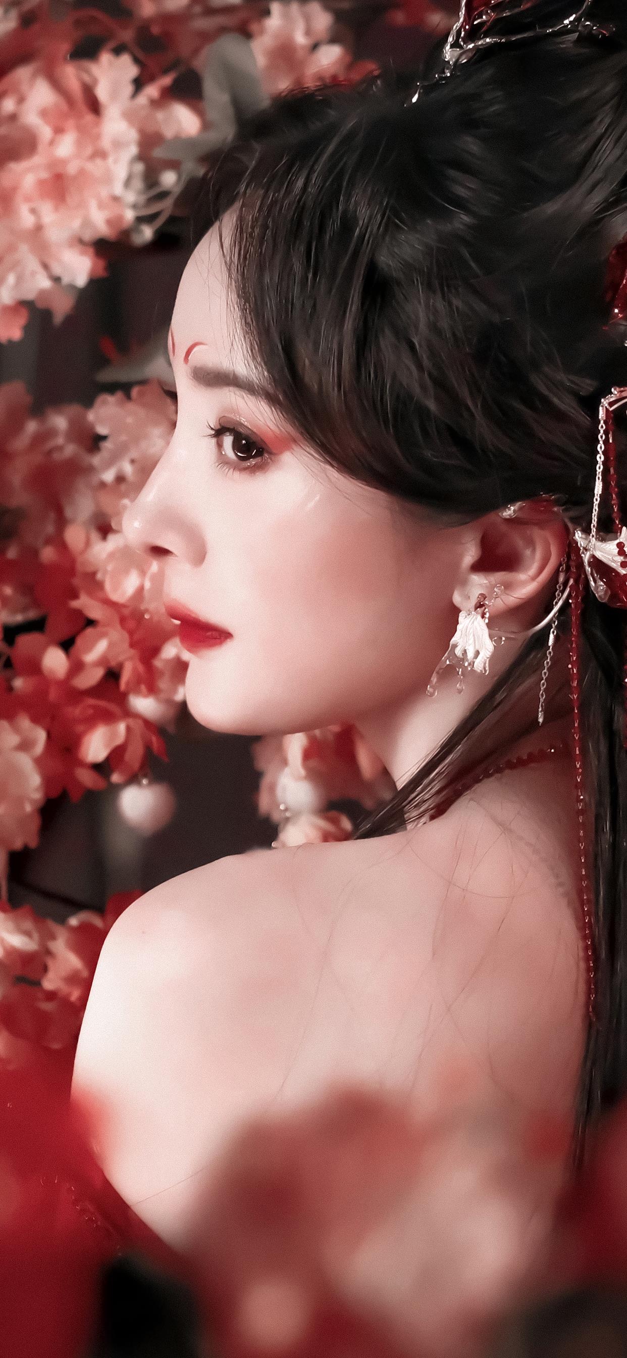 杨幂壁纸｜红色古风装扮