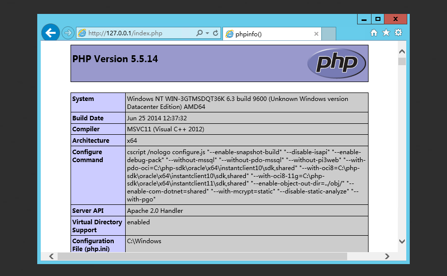 Windows系統配置apache+php+mysql環境圖文教程