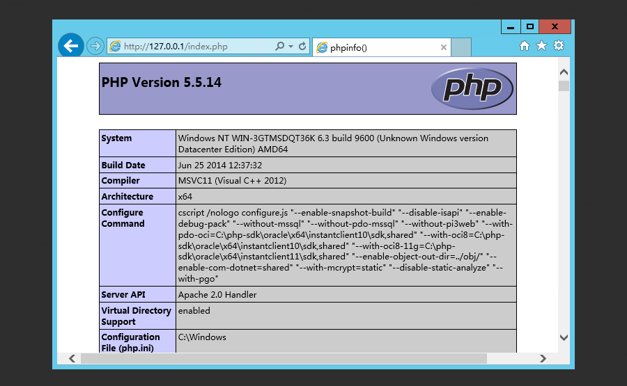 Windows系统配置apache+php+mysql环境图文教程