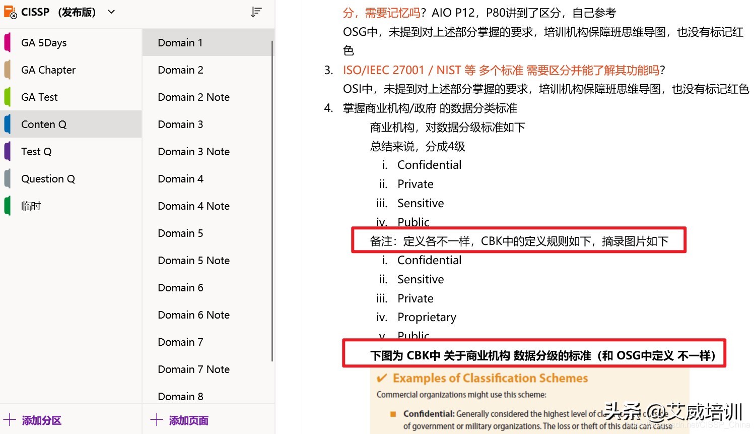 国际信息安全CISSP认证考试独家资料：独家笔记