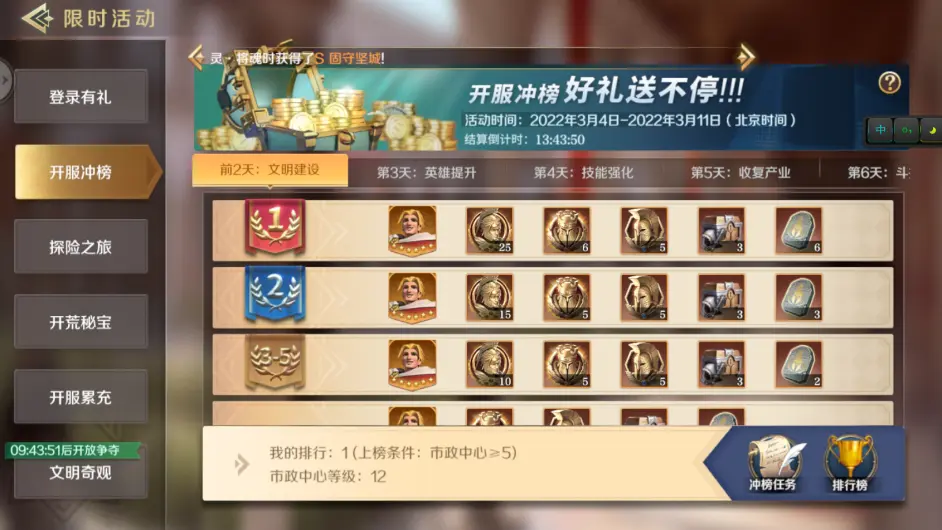文明与征服最全开荒攻略 2天12本
