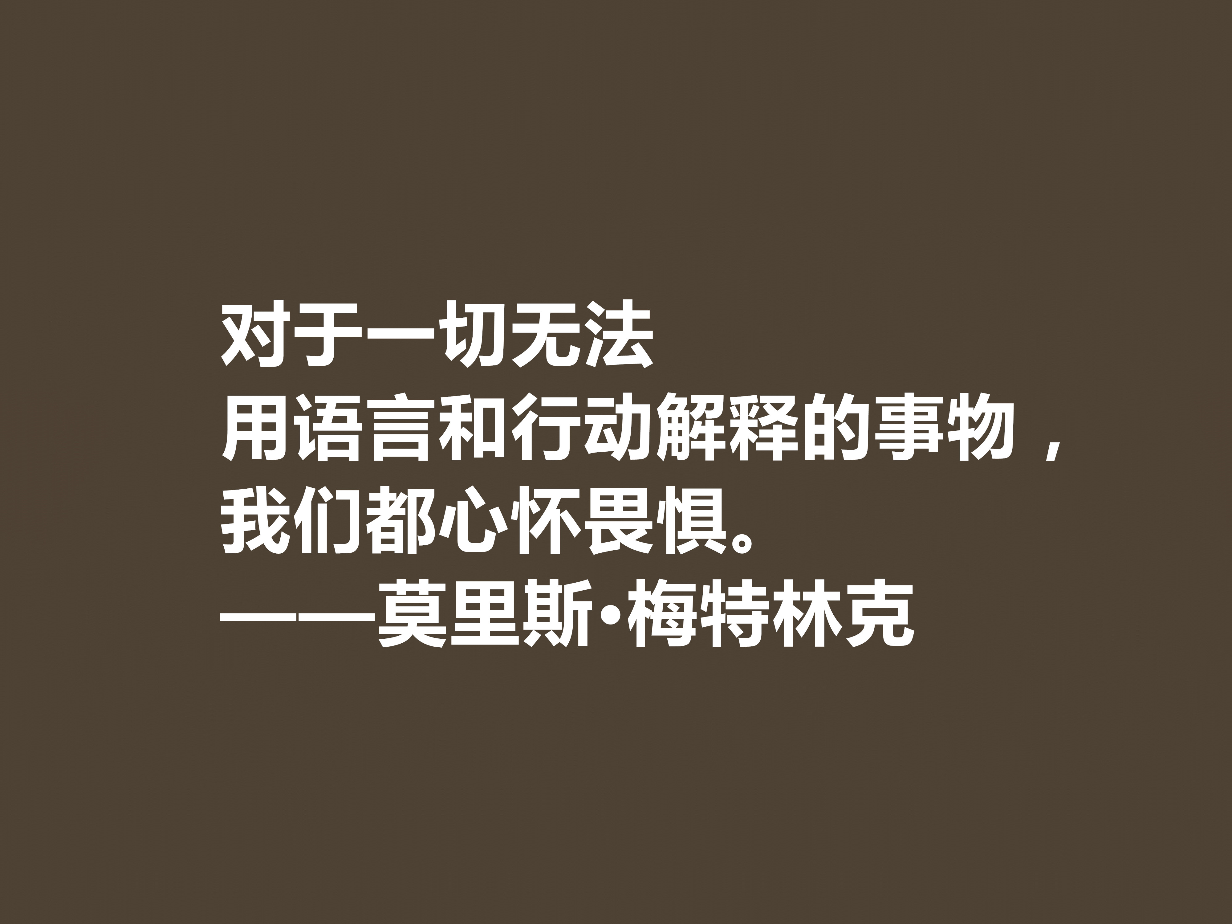 他是象征主义作家，一生追求光明与美，这十句格言，说得真透彻