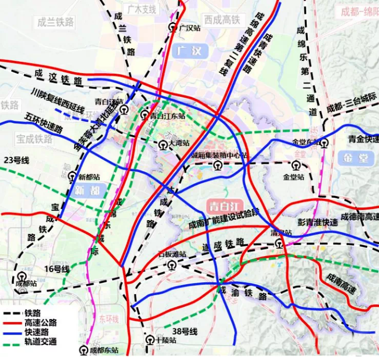 青白江地铁规划图(“地铁黑洞”青白江区，何时能有地铁？官方答复)