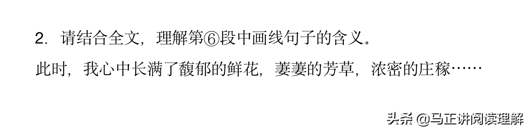 马正：马老师用中考真题教你做阅读理解（三）——句子含义题