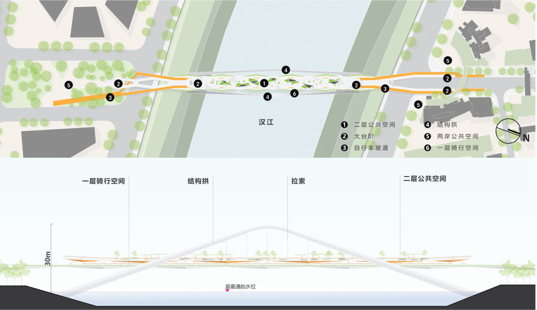 武汉江汉九桥及多福路慢行桥设计方案 / Arup奥雅纳