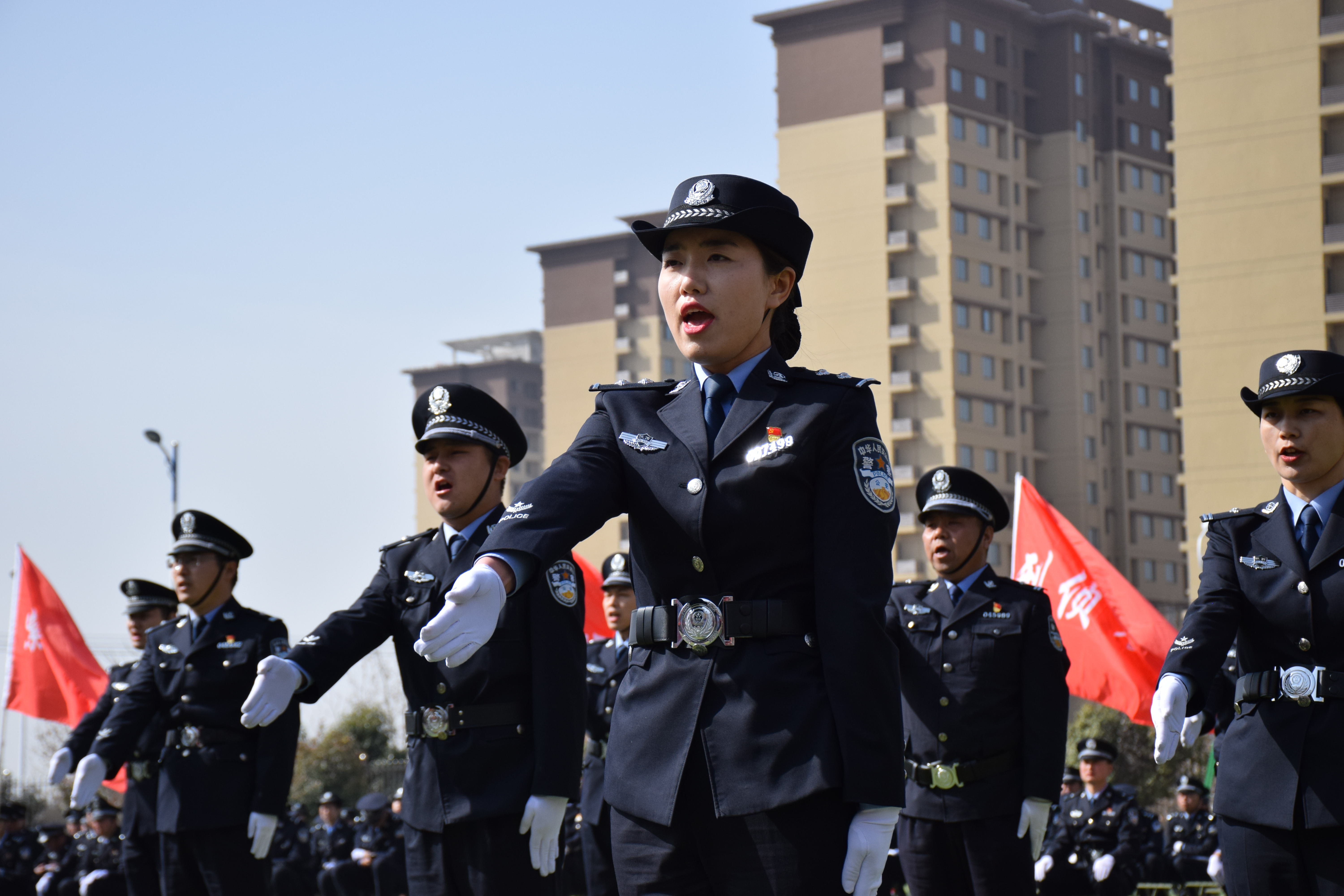 忠诚铸就钢铁志 沙场点兵保安宁——蒲城公安举行2022年春训实战练兵会操活动（组图）